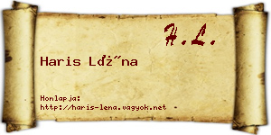 Haris Léna névjegykártya